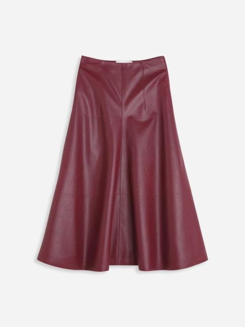 Lanvin FLARE MAXI SKIRT IN NAPPA LEATHER