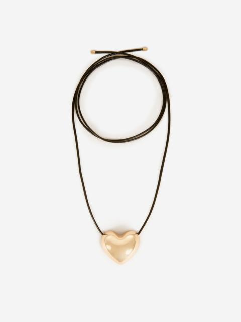 The Kooples GOLDEN HEART PENDANT NECKLACE