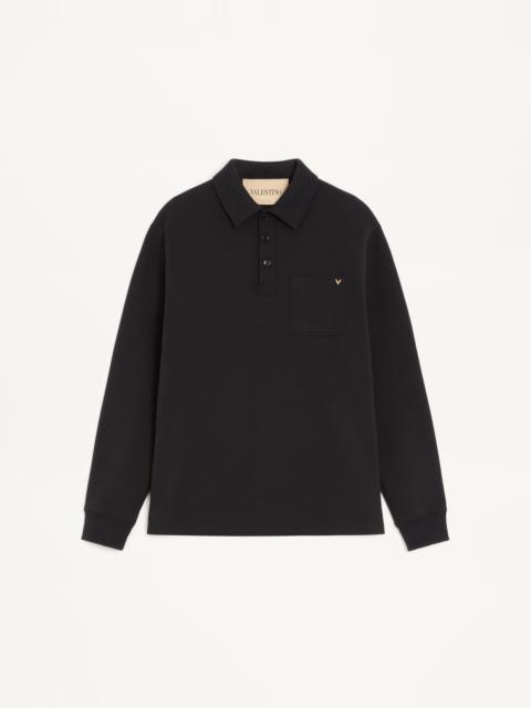 Valentino VALENTINO COTTON POLO SHIRT WITH VGOLD