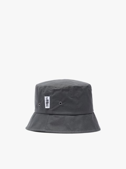Mackintosh PELTING GREY WAXED COTTON BUCKET HAT | ACC-HA05