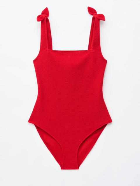 & Other Stories Textured Bow Tie Swimsuit