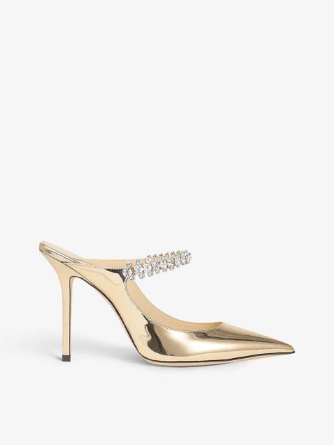 Bing 100 crystal-embellished patent leather heels