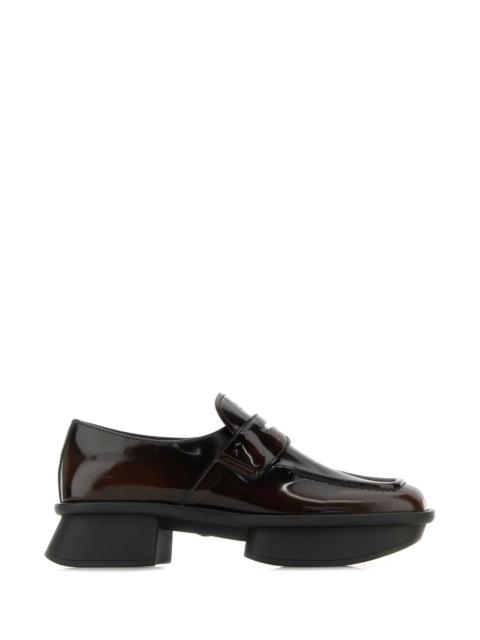 Prada Brown Leather Equal Loafers Bruciato Vitello Mocassini
