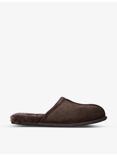 UGG Scuff logo-embroidered suede and shearling slippers
