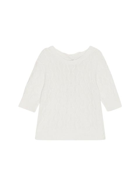 cable-knit organic cotton T-shirt
