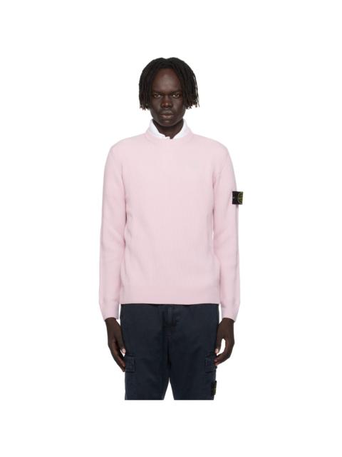 Stone Island Pink 5100053 Full Rib RWS Wool Sweater