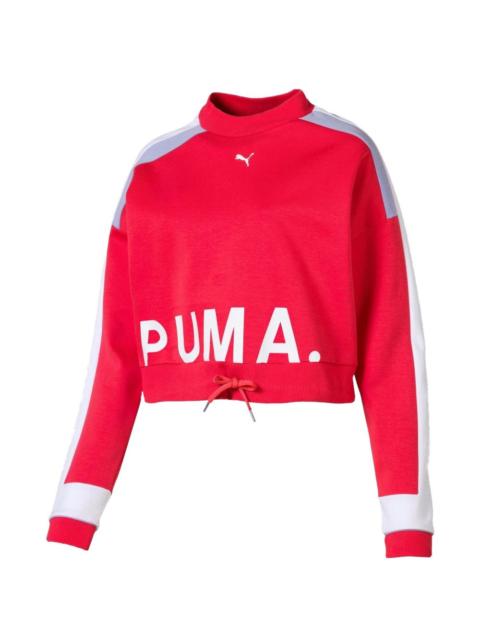 PUMA colourblock chase crop top