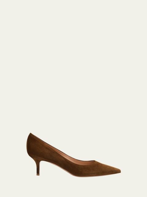 Gianvito Rossi 55mm Suede Pointed-Toe Pumps