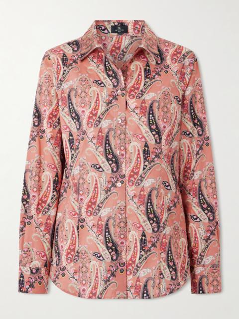 Etro Paisley-print Cotton-blend Poplin Shirt