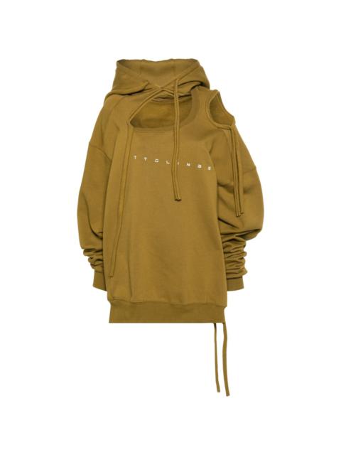 OTTOLINGER deconstructed cotton hoodie