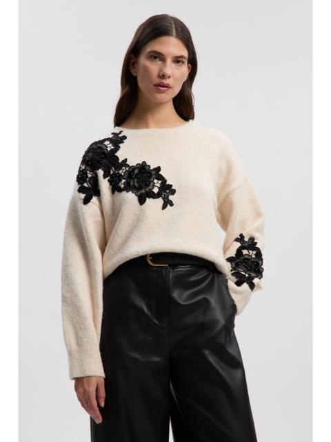KAREN MILLEN Lace Embellished Cosy Jumper