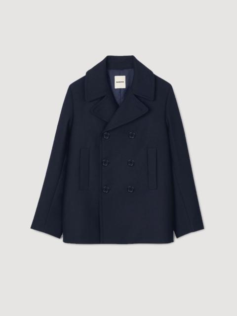 Sandro WOOL BLEND PEACOAT