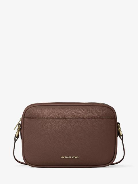 MICHAEL KORS Jet Set Large Pebbled Leather Camera Crossbody Bag