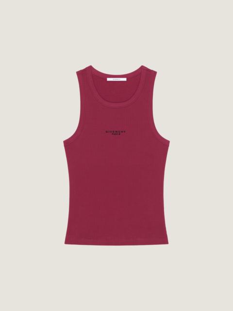 Givenchy SLIM FIT TANK TOP IN COTTON WITH GIVENCHY PARIS PRINT