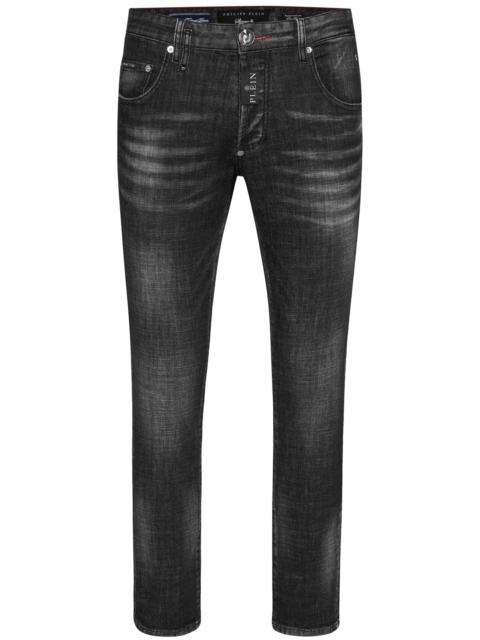 PHILIPP PLEIN Hexagon-appliqué Jeans