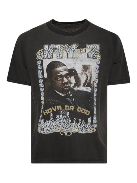 EARTHLING VIP Jay-Z portrait cotton T-shirt