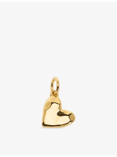 MONICA VINADER GP Heart 18ct Yellow Gold Vermeil Pendant Charm