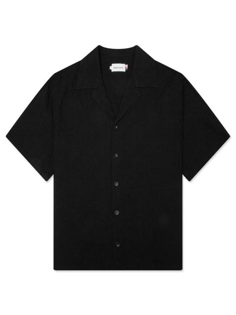 HONOR THE GIFT NOVELTY FLORAL CAMP SHIRT - BLACK