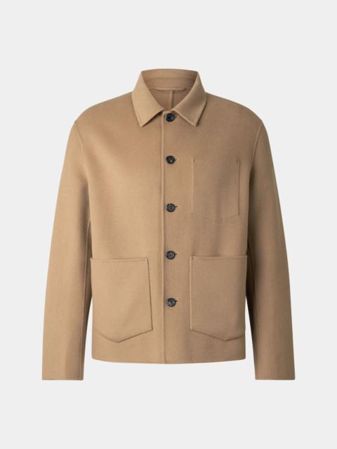 BOGNER Mirco Double-Faced Wool Shirt Jacket in Camel