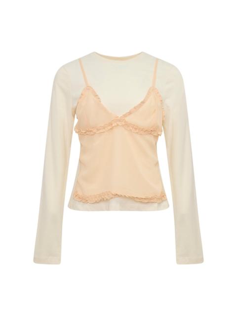 ULLA JOHNSON Freda Long Sleeve Cotton Top