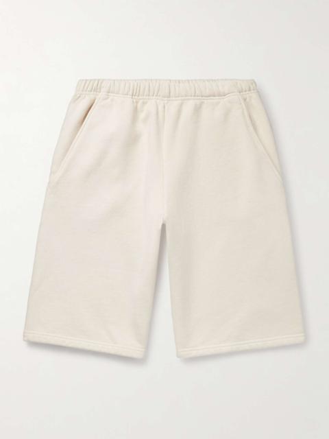 LES TIEN Utility Straight-Leg Garment-Dyed Cotton-Jersey Shorts