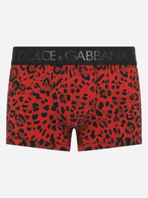 Dolce & Gabbana Leopard-print two-way stretch jersey boxers