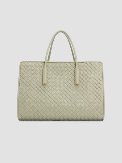 Bottega Veneta Women's Barbara Intrecciato-Leather Tote Bag - Travertine Brass