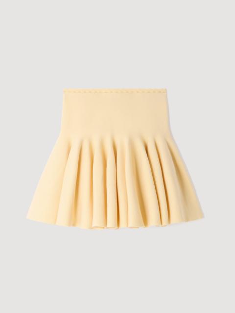 Sandro MINI KNIT SKATER SKIRT