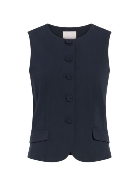 Cinq à Sept Winora button-front sleeveless vest