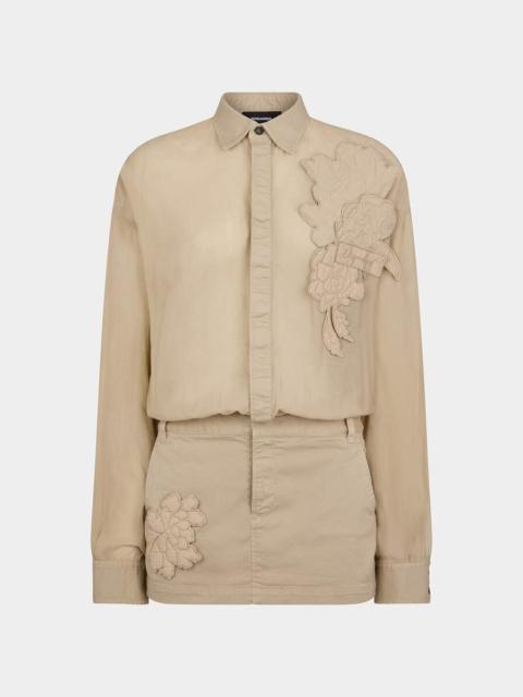 DSQUARED2 BLOSSOM PATCH SHIRT DRESS
