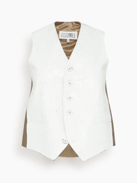 MM6 Maison Margiela Gilet in Medium White
