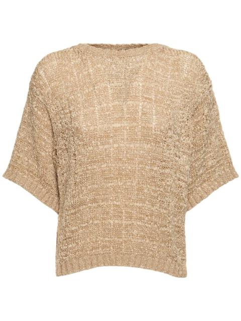 Shikotsu openwork knit silk t-shirt