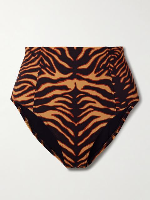 ULLA JOHNSON Zahara Tiger-print Bikini Briefs