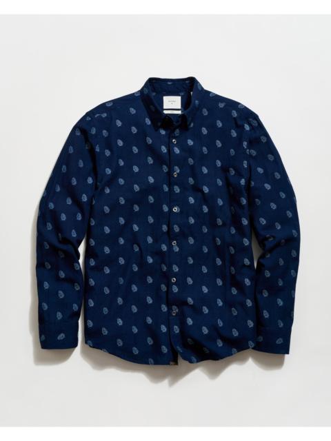 Billy Reid Pelican Paisley Jacquard Wilson Shirt