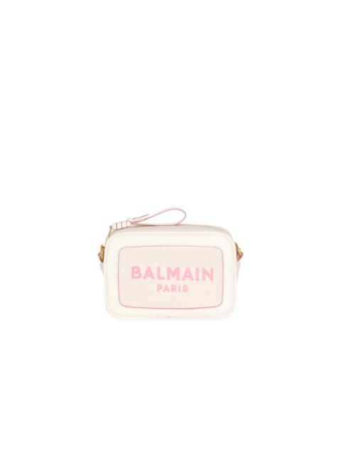 Balmain B-Army canvas clutch bag with leather details