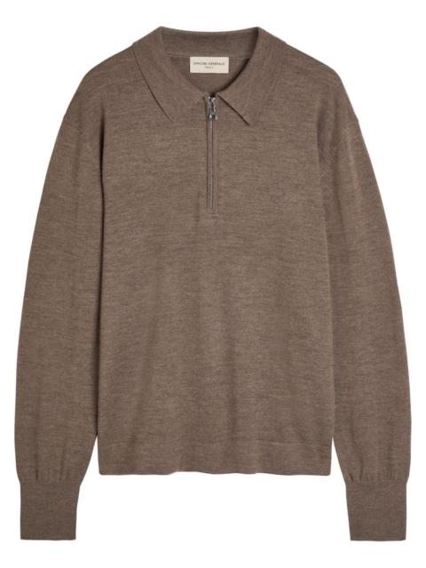 OFFICINE GÉNÉRALE Officine Générale Merino Wool Polo Jumper