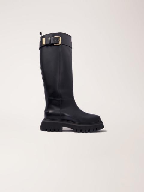 maje Buckled leather boots