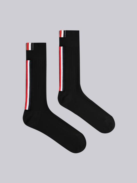 Rib Stitch Merino Stripe Mid Calf Socks