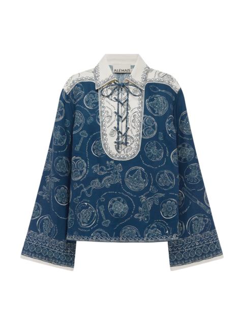 ALÉMAIS Lucky Lace Up Top