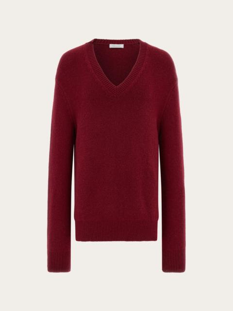 Tシャツ・カットソー SALVATORE FERRAGAMO Slate Cashmere Blend Sweater FERRAGAMO Cashmere sweater | REVERSIBLE