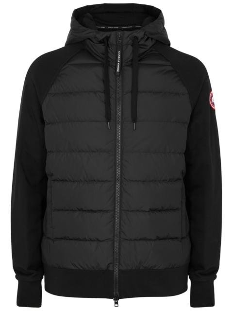 Canada Goose Hooded quilted shell and cotton sweatshirt