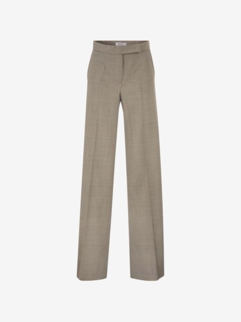 Max Mara Prince of Wales check virgin wool trousers