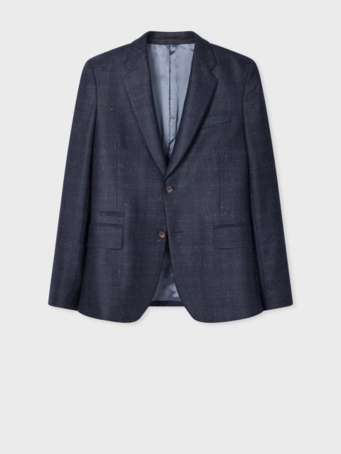 Paul Smith Navy Check 'Silk Air' Blazer