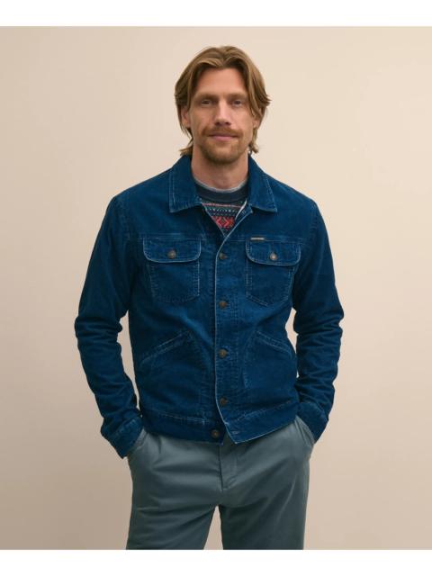 Brooks Brothers Medium Wale Corduroy Indigo Trucker Jacket