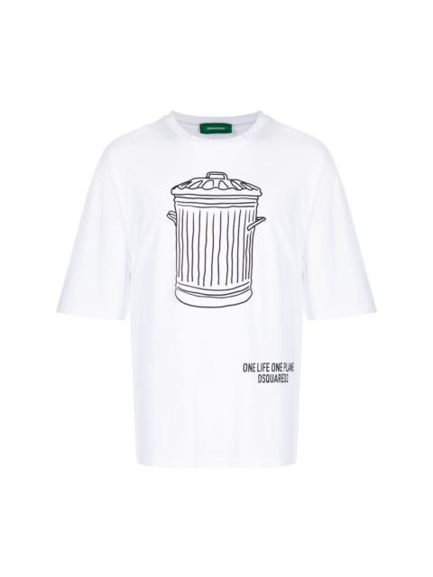 DSQUARED2 graphic-print organic cotton T-shirt