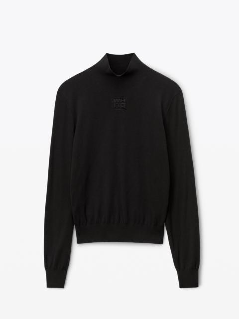 long sleeve turtleneck in merino wool