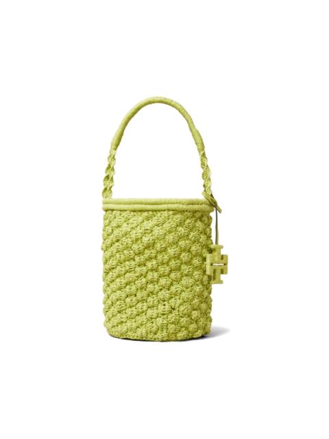 TORY BURCH Ella hand-crocheted popcorn bucket bag