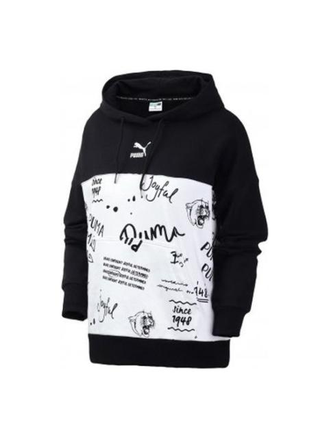 PUMA (WMNS) PUMA Classics Aop Logo Printing Drawstring Black 595910-52