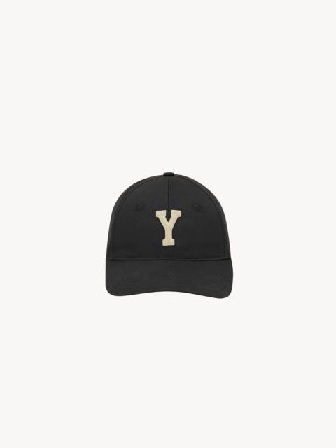 SAINT LAURENT Y VARSITY CAP IN GABARDINE