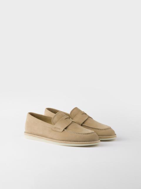 Prada Bleached suede loafers